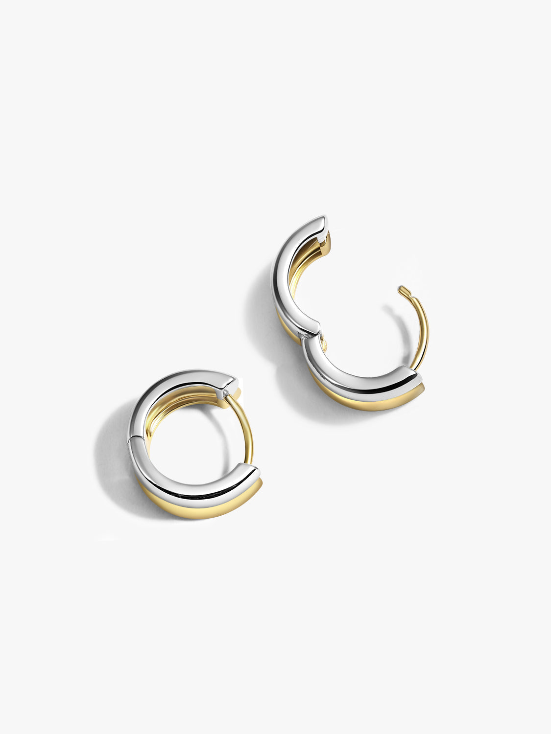 Bold Mixed Minimalist Double Hoops