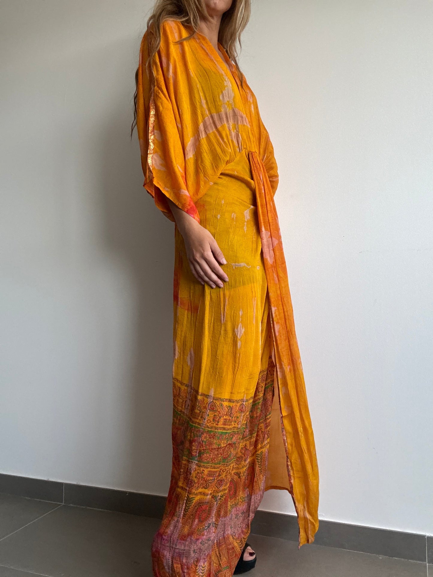 Yellow ILLUSION Printed Dress