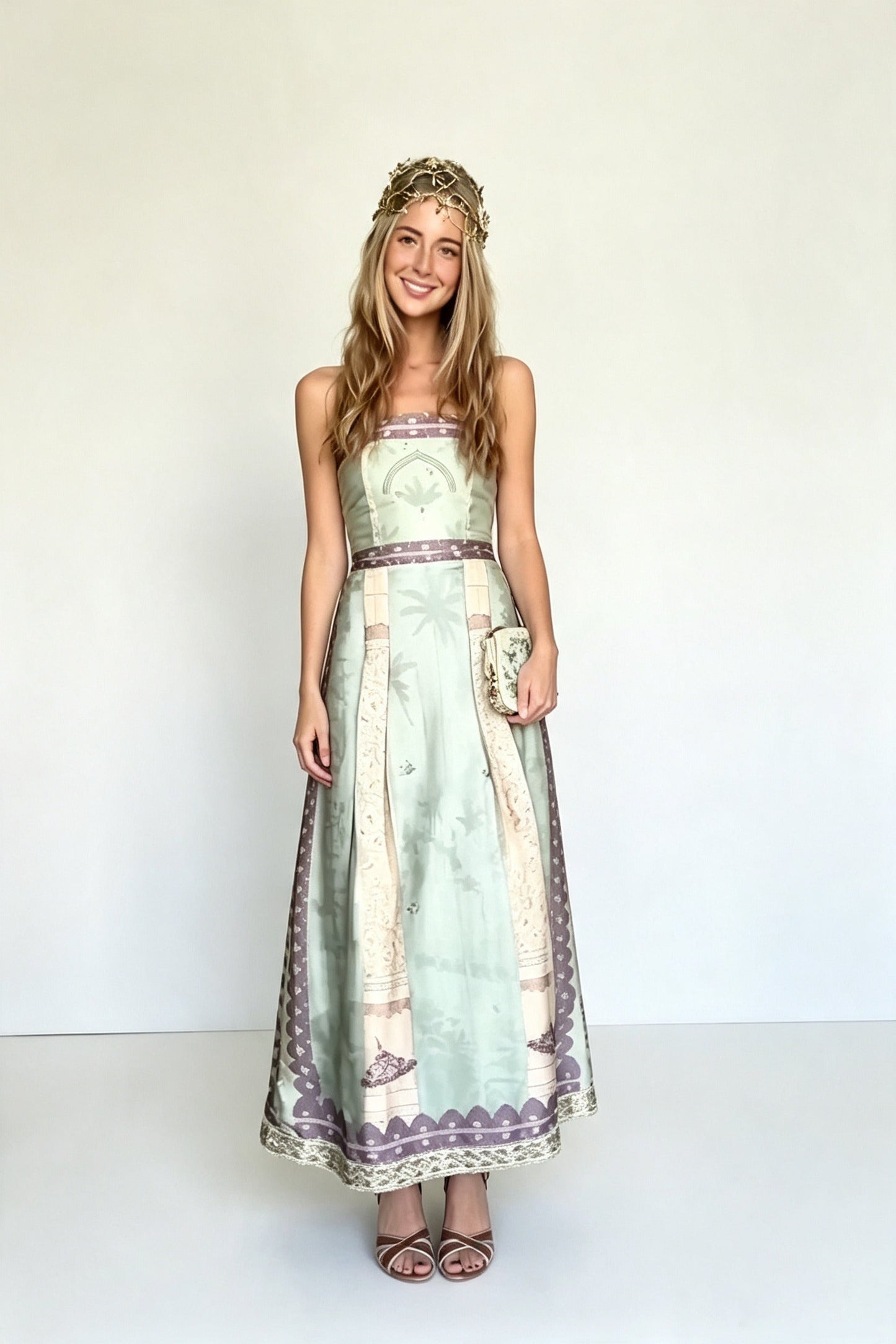 Retro Architecture Maxi Dress