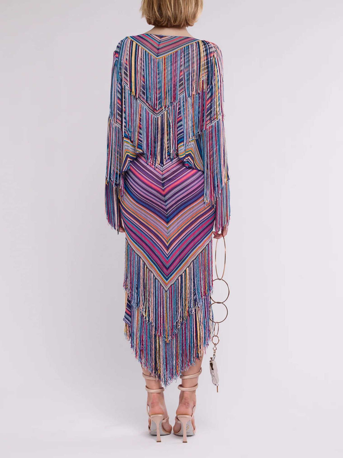 Rainbow Chevron Fringe Two-Piece Set