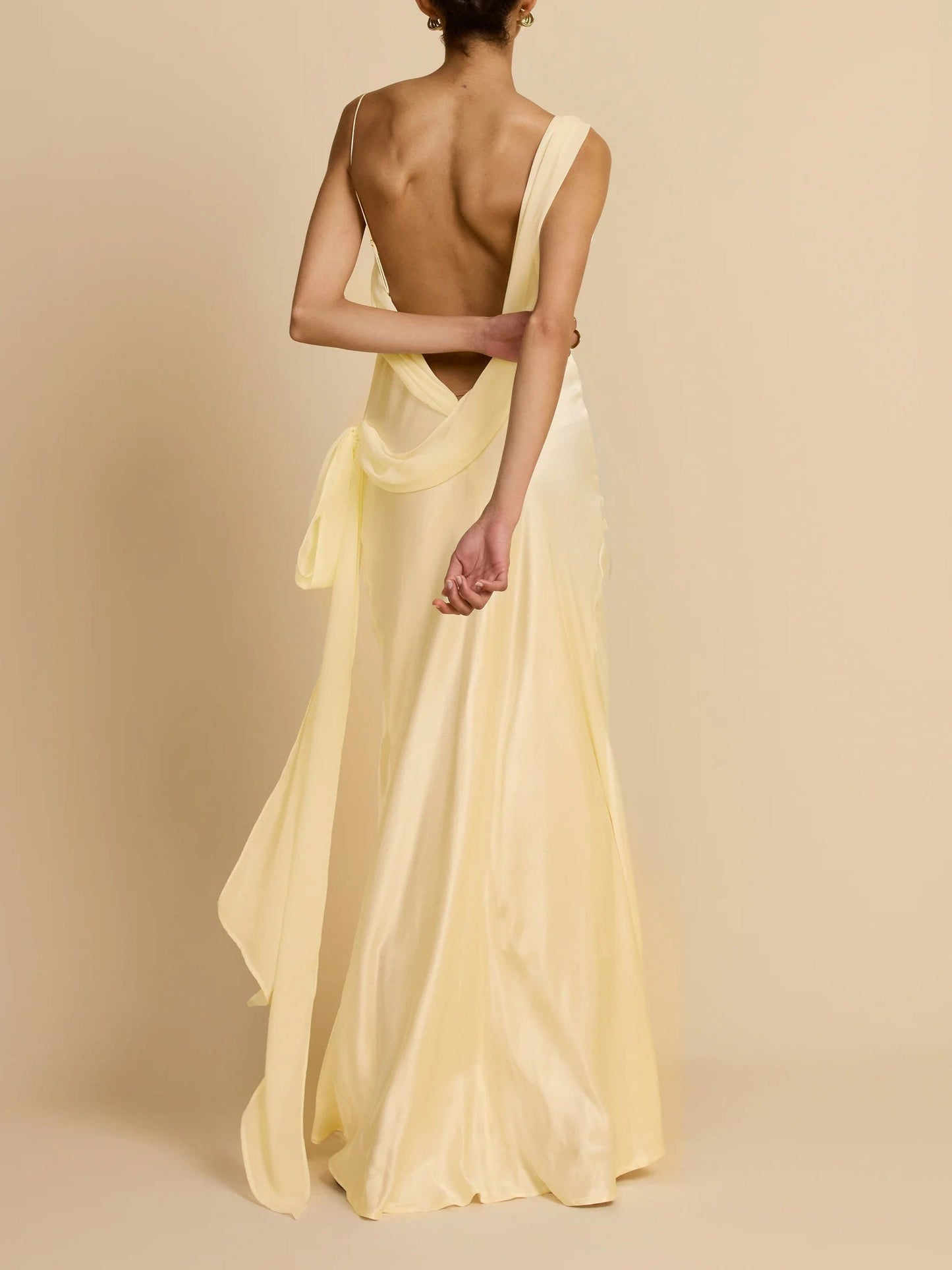 Elegant Satin One-Shoulder Mermaid Maxi Dress