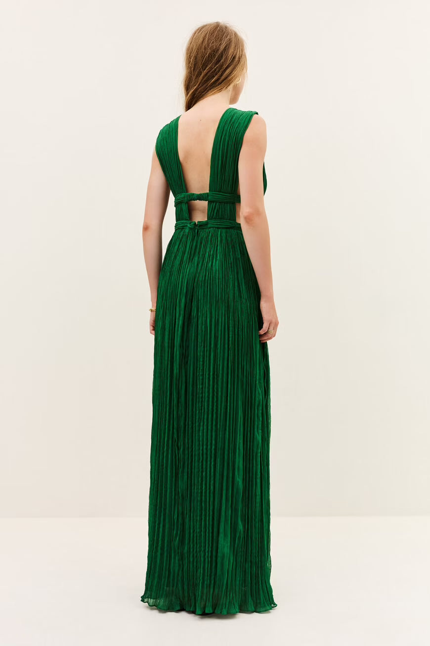 Deep V-Neck Maxi Dress
