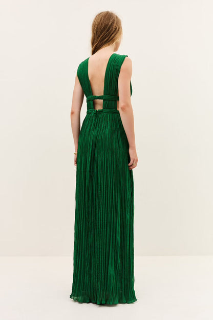 Deep V-Neck Maxi Dress