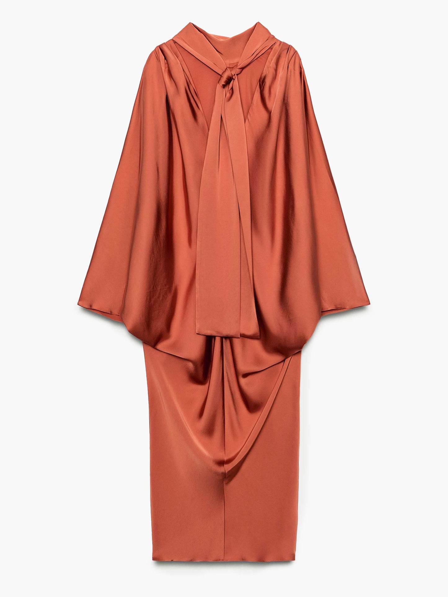Elegant Silky Satin Robe Maxi Dress