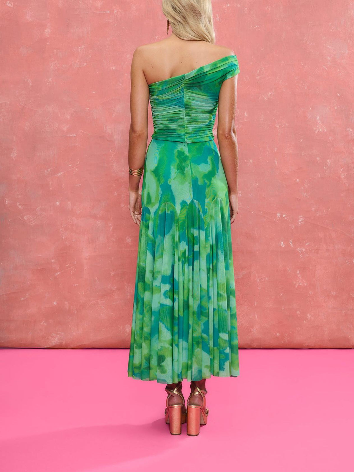 Floral Print Ruched Two-Piece Set