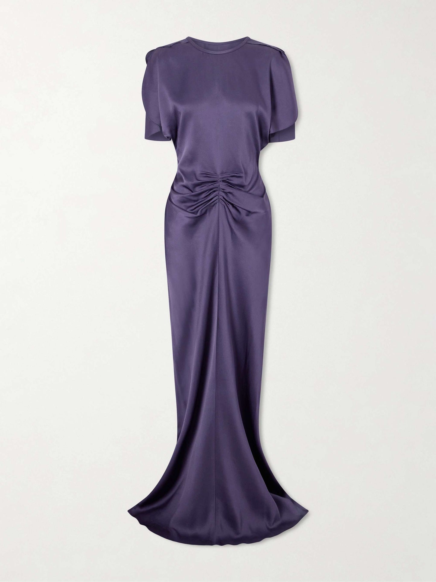 Satin Flutter Sleeve Dress