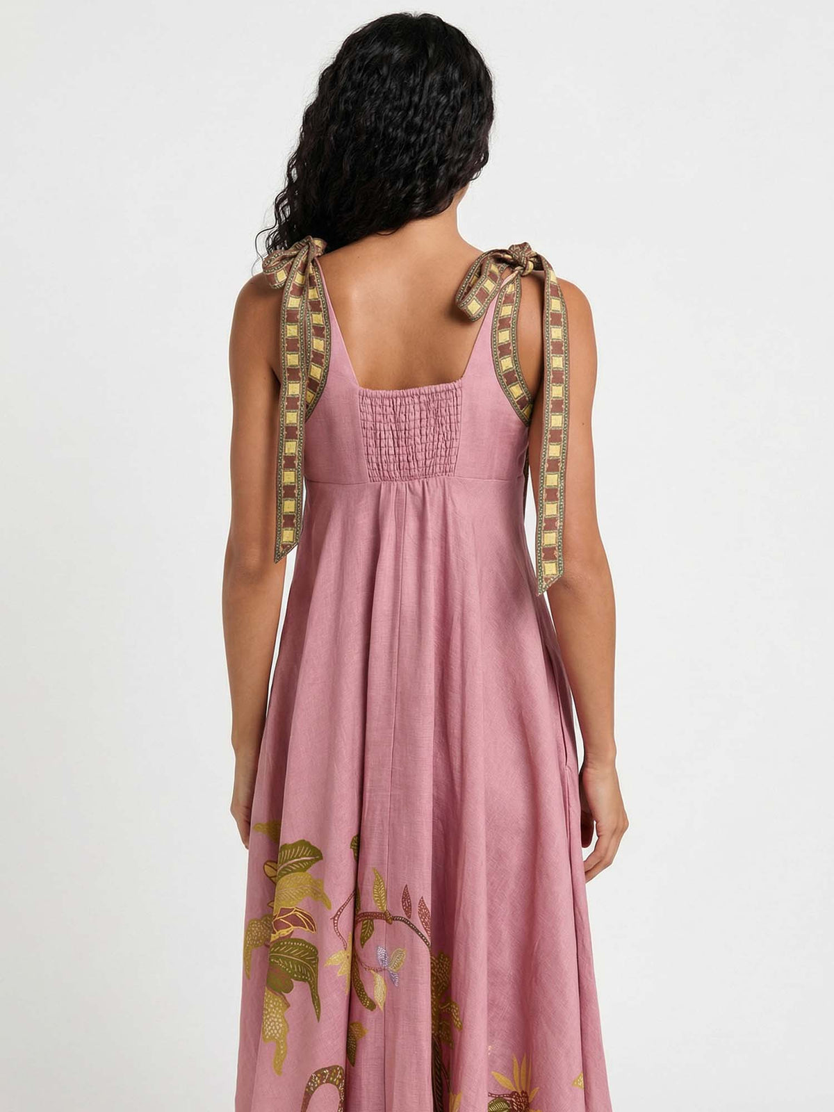 Unique Tropical Lizard Print Maxi Dress