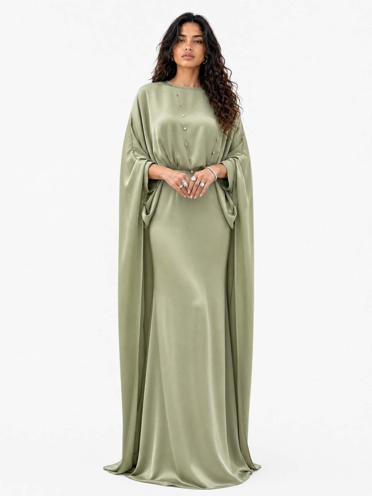 Luxury Minimalist Draped Maxi Dress