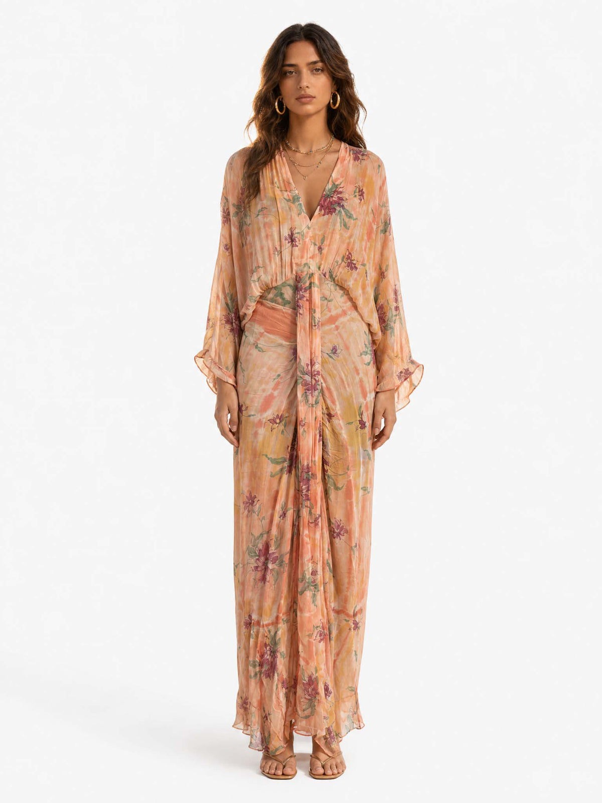 Kimono-Style Printed Dress-2