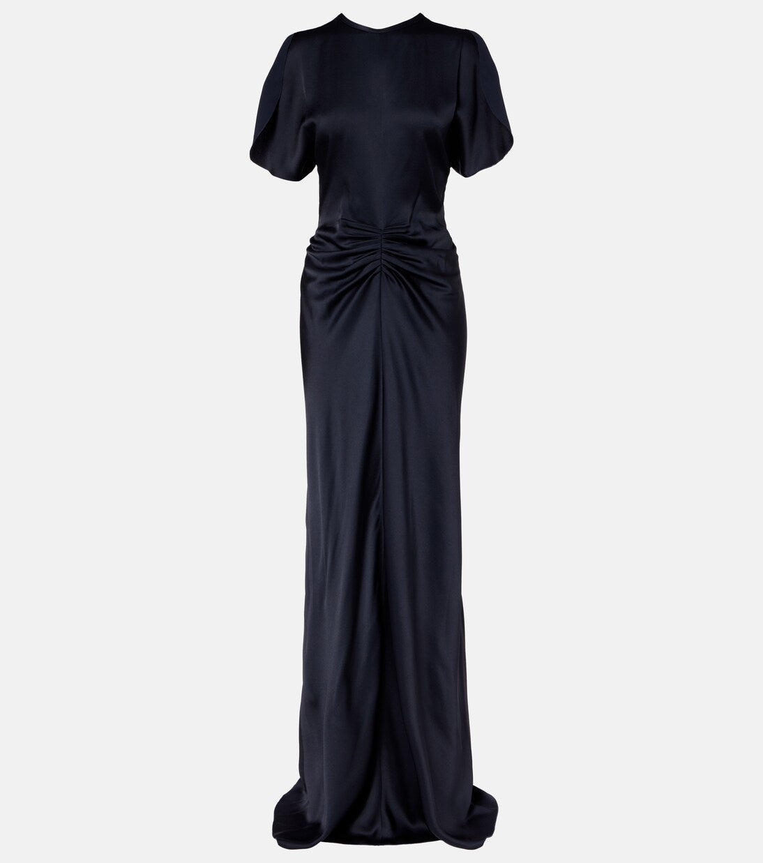 Satin Flutter Sleeve Dress