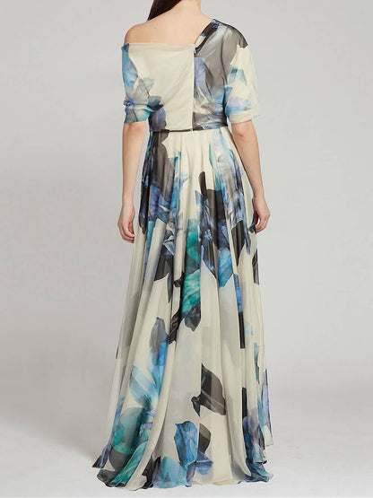 Bohemian Holiday Style Strappy Lolita Skirt Print Dress