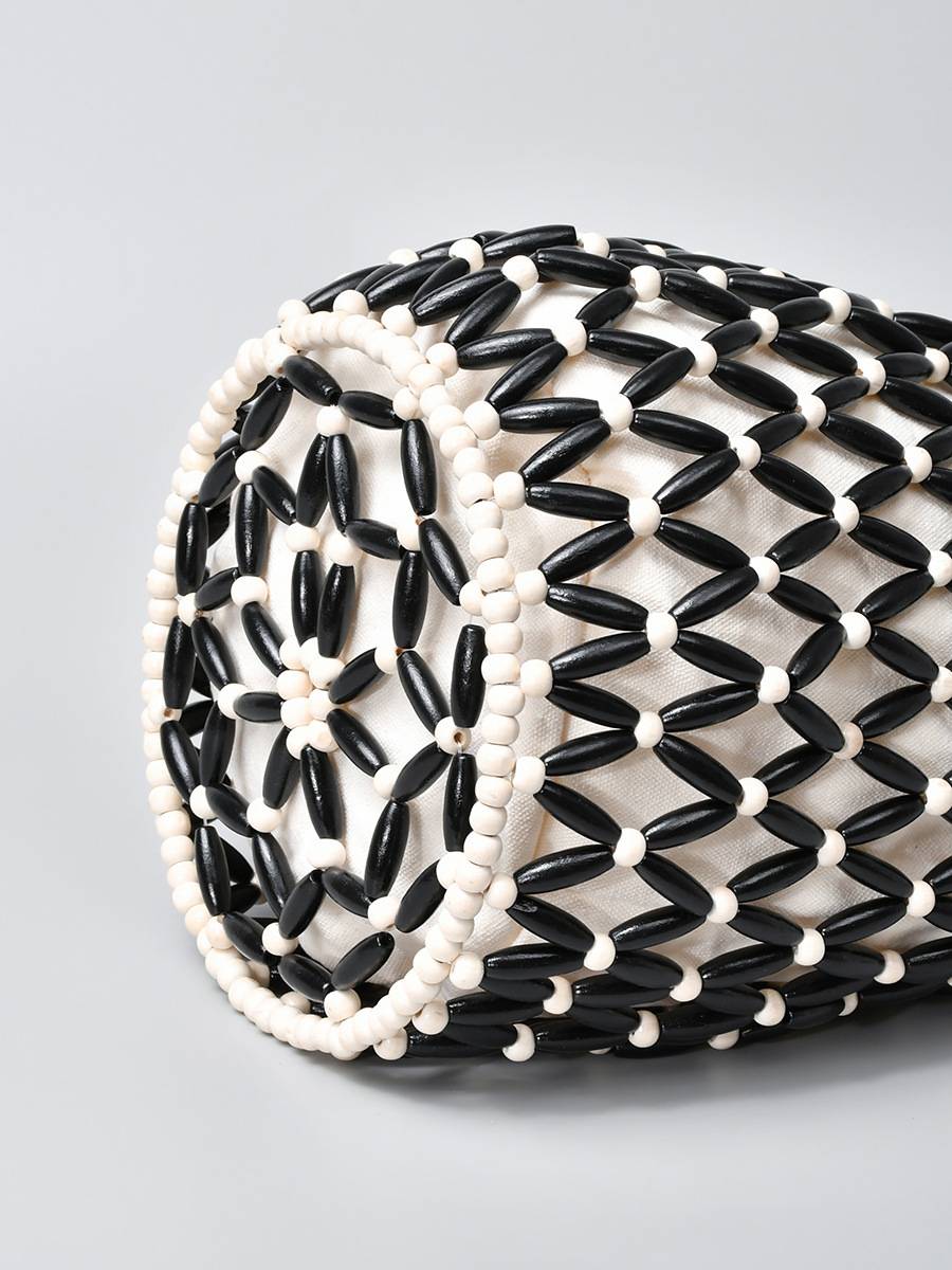 Hollow Woven Bucket Bag