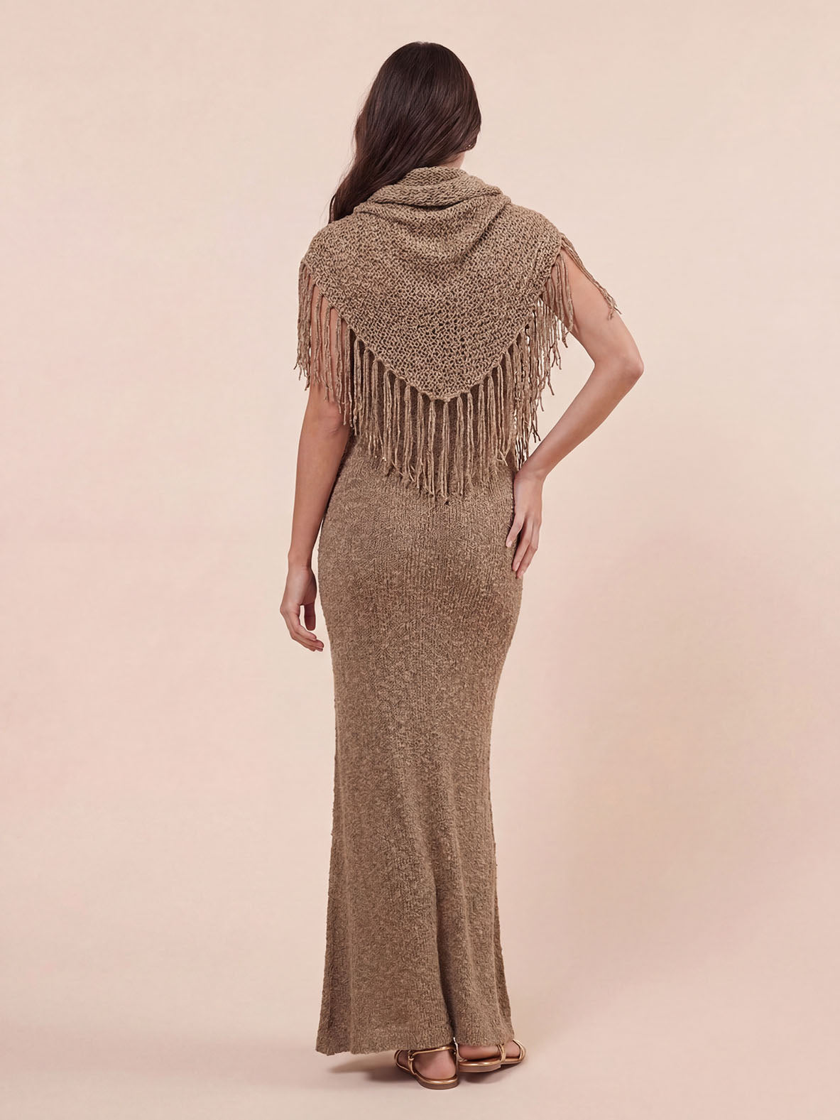 Casual One-Shoulder Knit Bodycon Maxi Dress