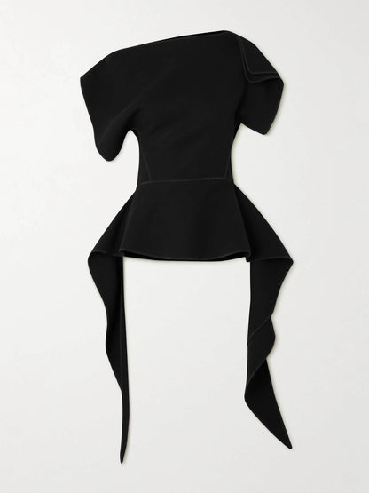Asymmetrical Fringe Top And Pants Two-Piece Set