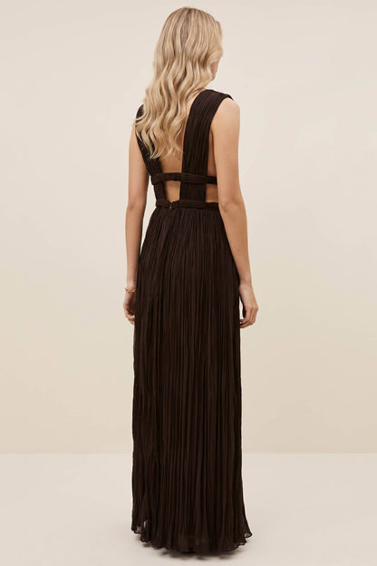 Deep V-Neck Maxi Dress