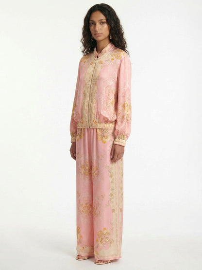 Blush Heritage Print Relaxed Shirt