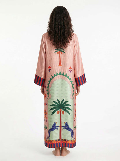 Mystic Palm Printed Maxi Dress