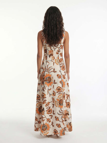 Orchid Printed Tapestry Maxi Dress