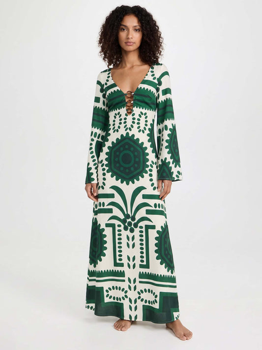 Tribal Forest Maxi Dress