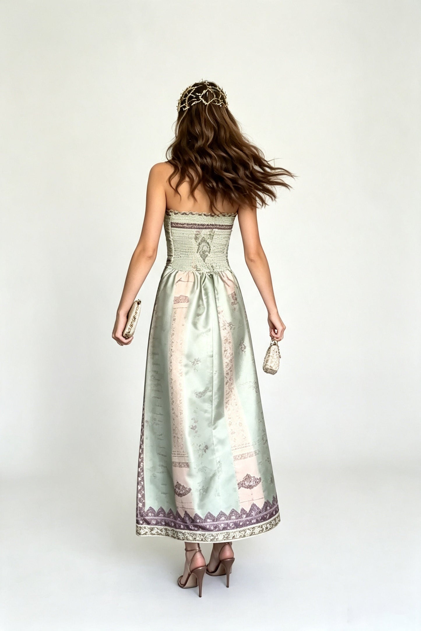 Retro Architecture Maxi Dress