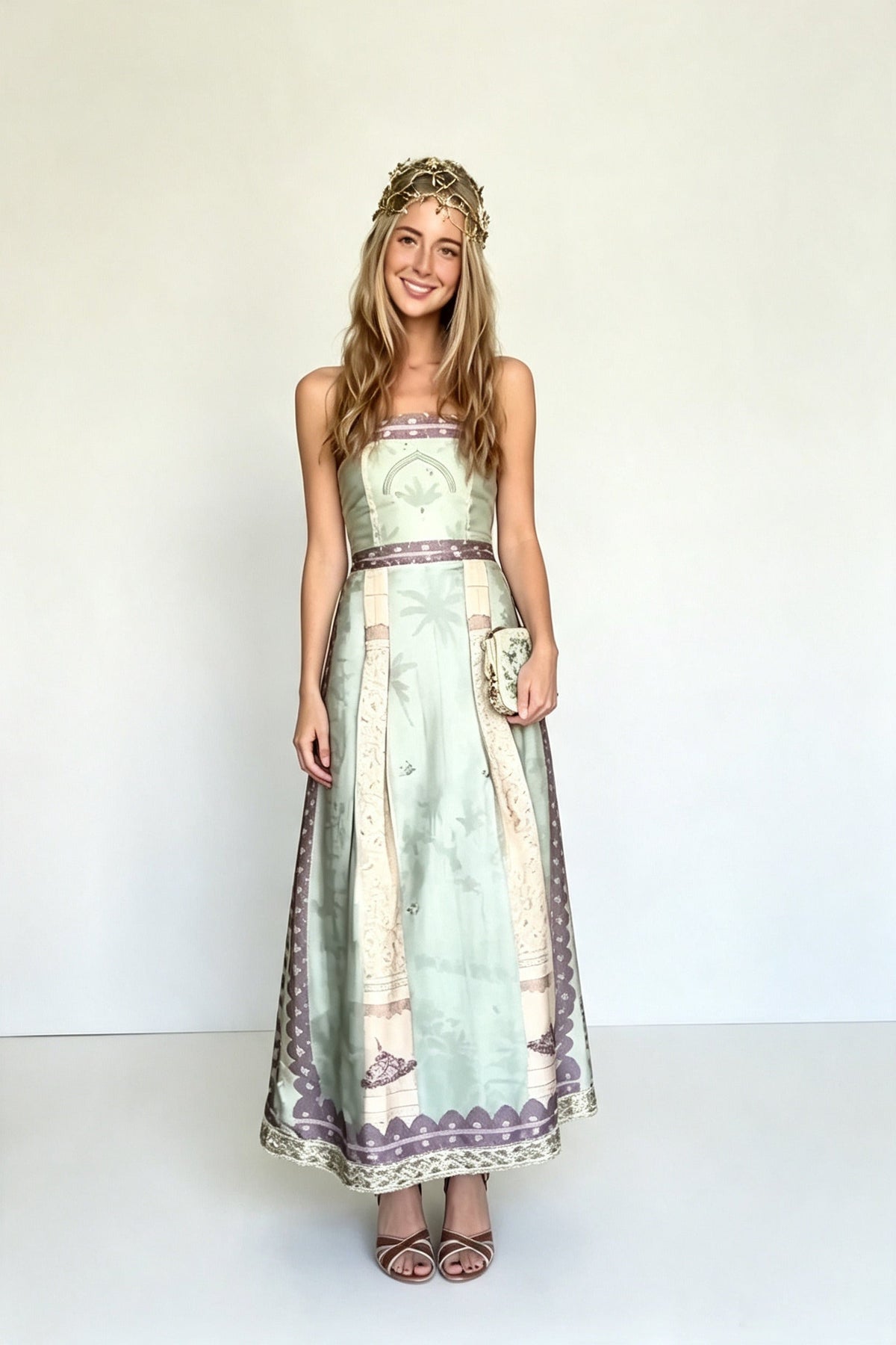 Retro Architecture Maxi Dress