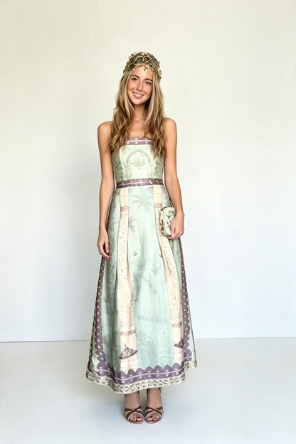 Retro Architecture Maxi Dress