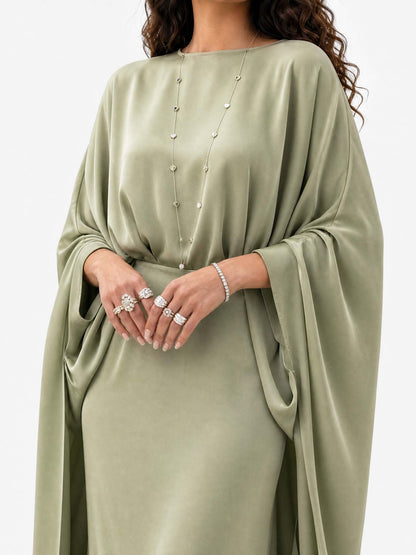 Luxury Minimalist Draped Maxi Dress