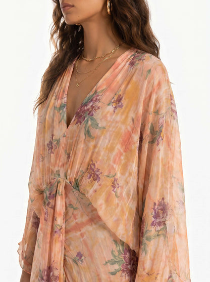 Kimono-Style Printed Dress-2