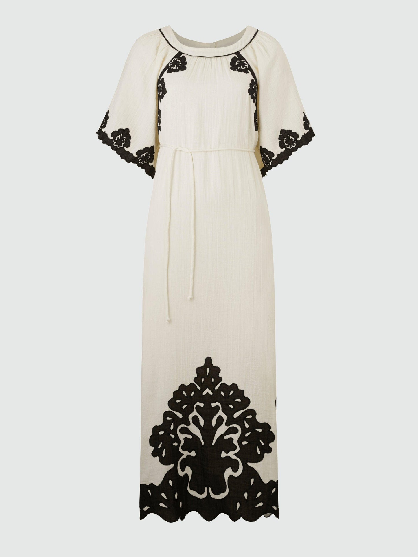 Minimalist floral print maxi dress