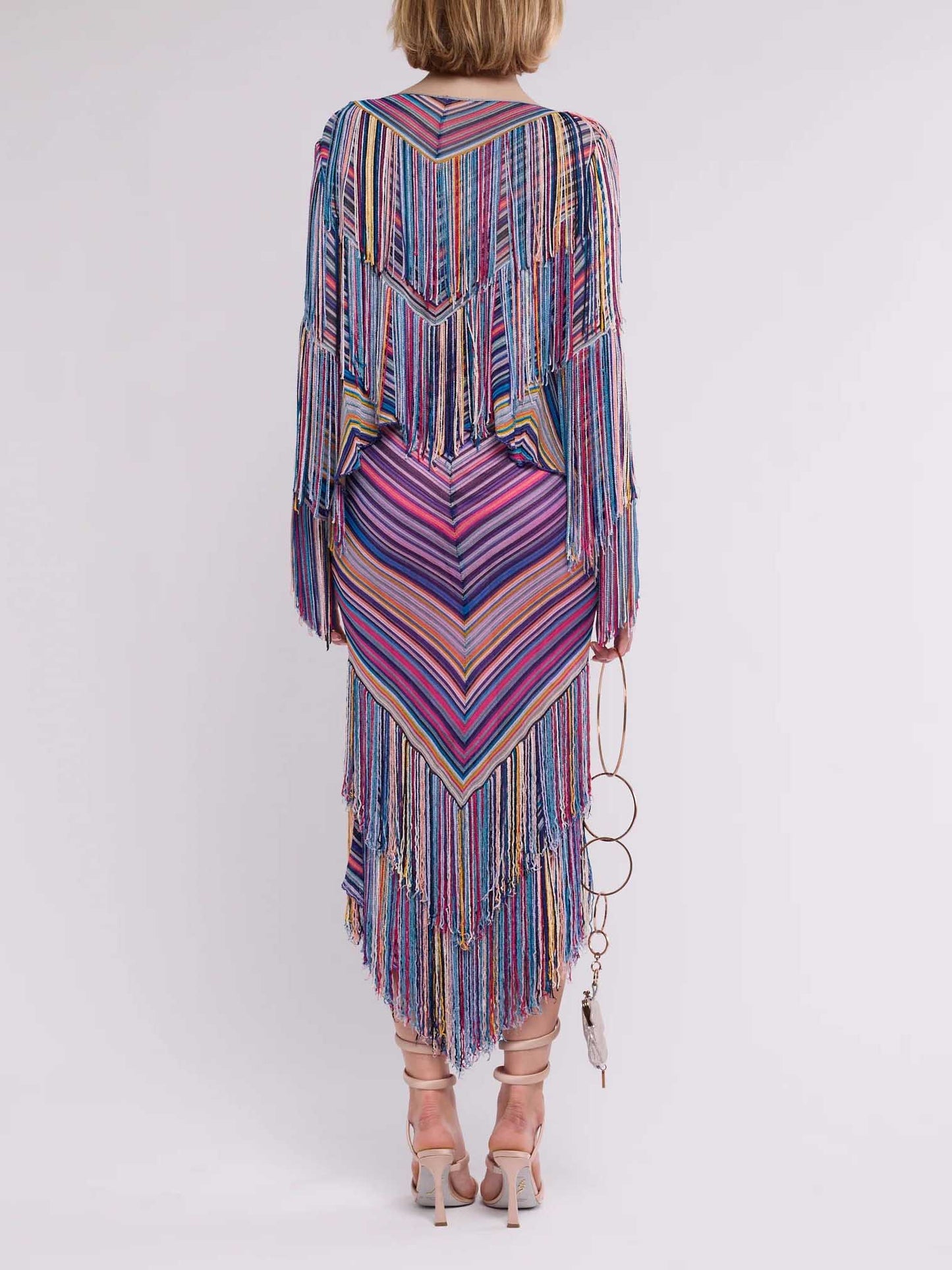 Rainbow Chevron Fringe Two-Piece Set