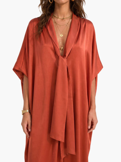 Elegant Silky Satin Robe Maxi Dress