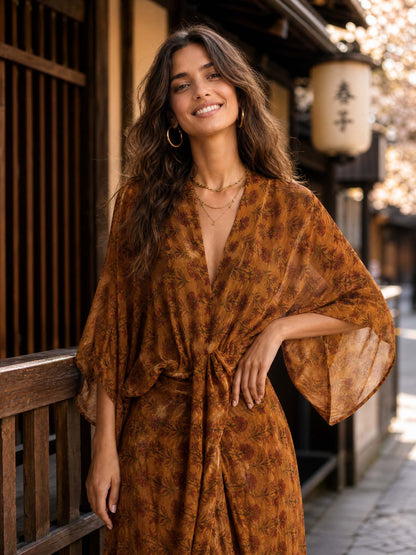 ILLUSION Printed Dress-7
