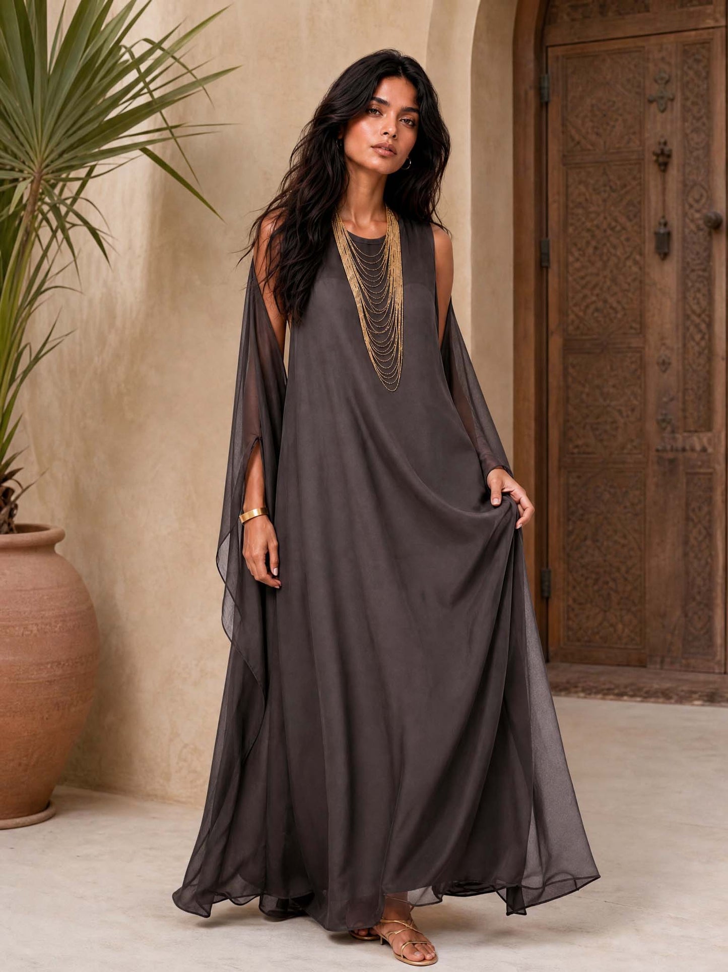 Elegant Loose Fit Maxi Dress