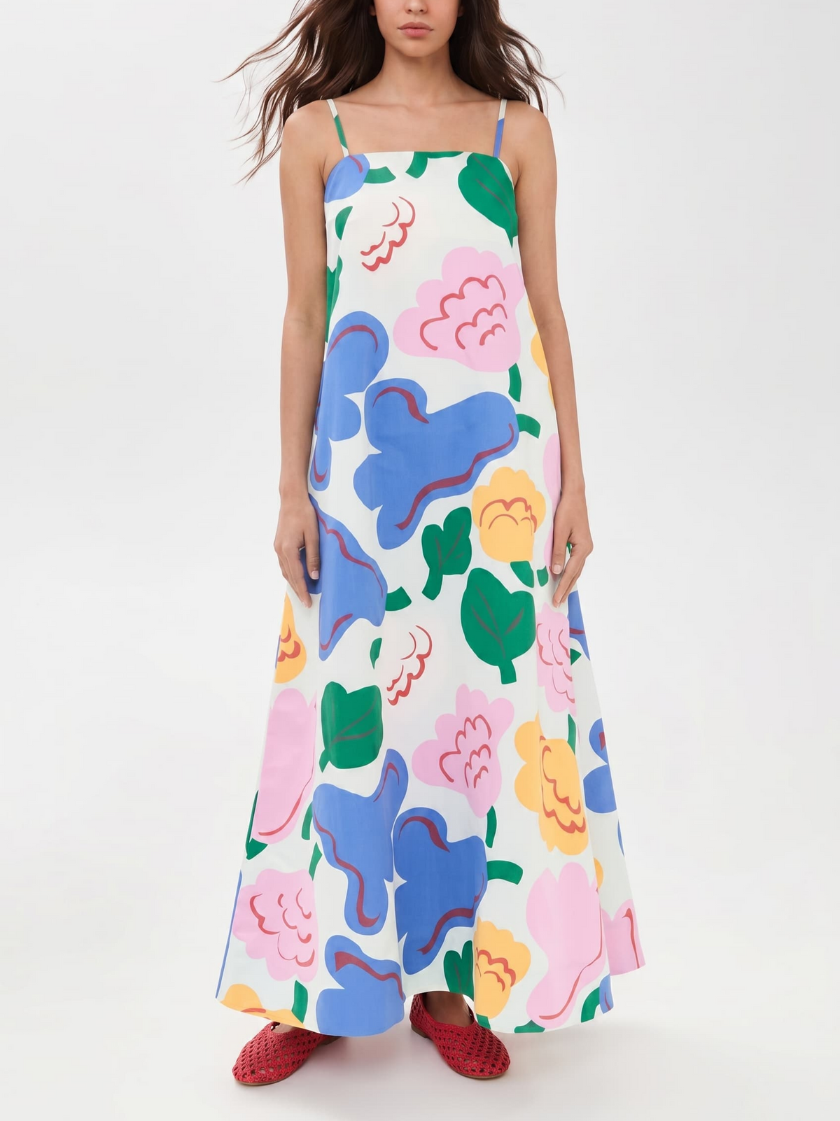 Printed A- Line Maxi Dress