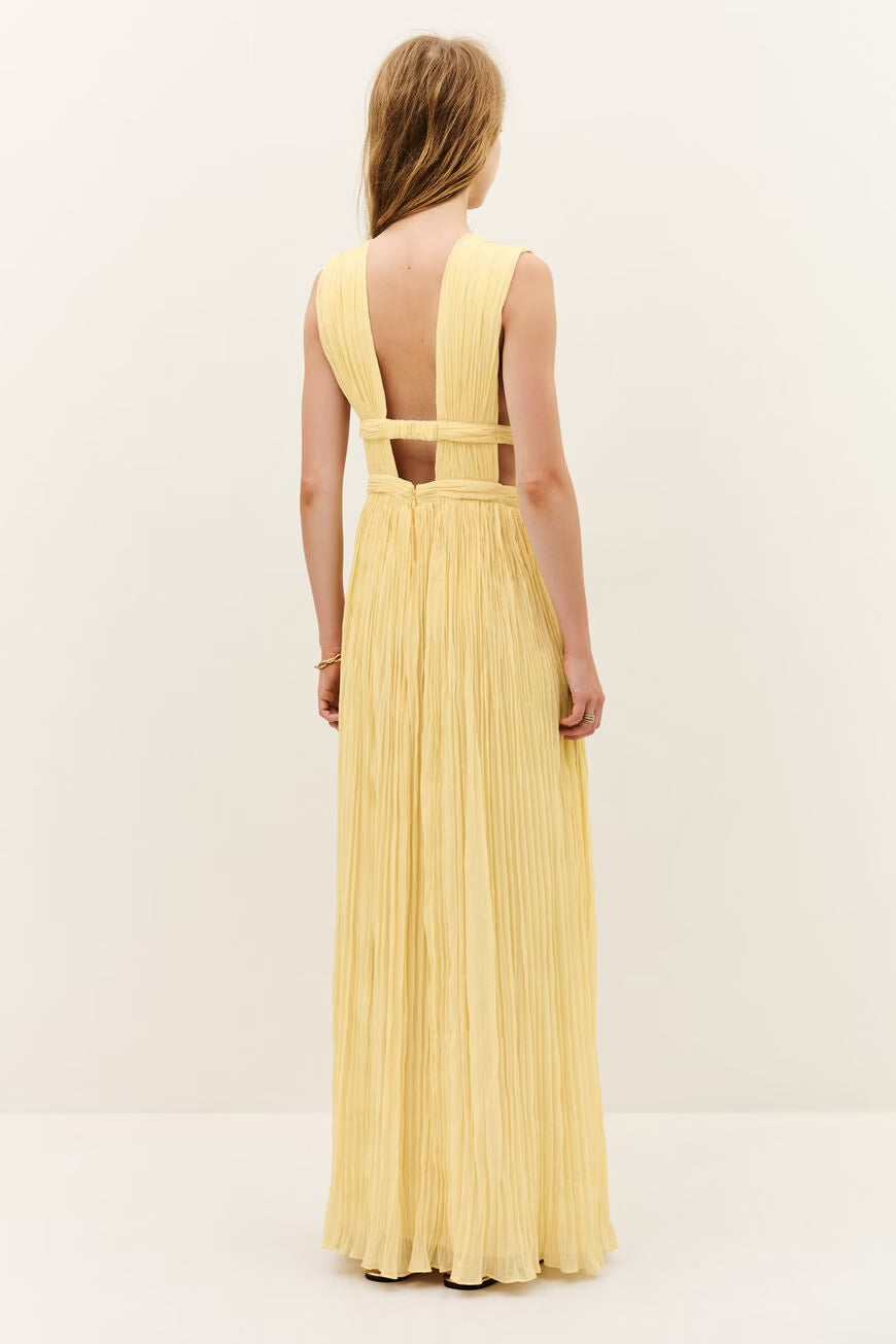 Deep V-Neck Maxi Dress