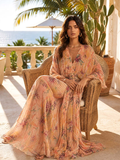 Kimono-Style Printed Dress-2