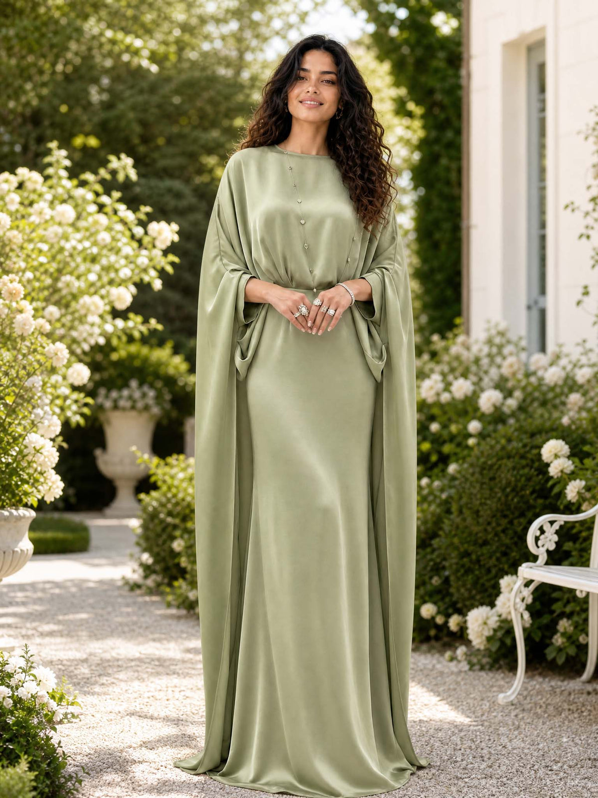 Luxury Minimalist Draped Maxi Dress