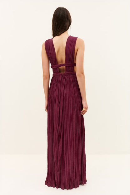 Deep V-Neck Maxi Dress
