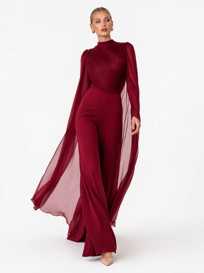 Pleated Design Ribbon Maxi Dress