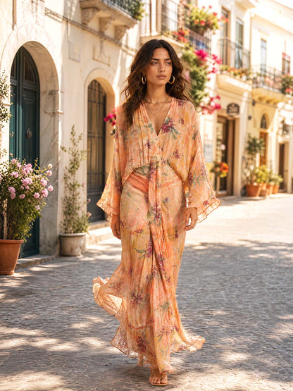 Kimono-Style Printed Dress-2