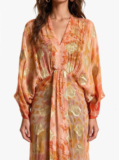 Kimono-Style Printed Dress-3