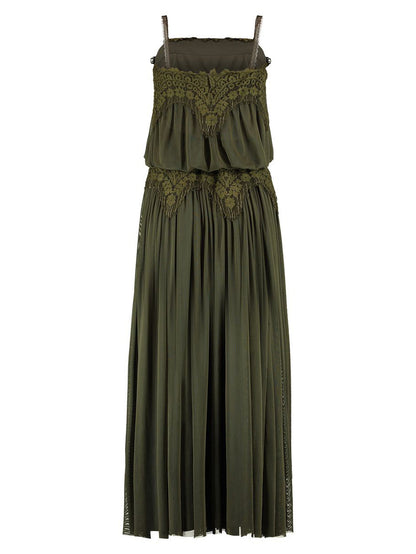 Sexy Lace Spaghetti Strap Mesh Maxi Dress