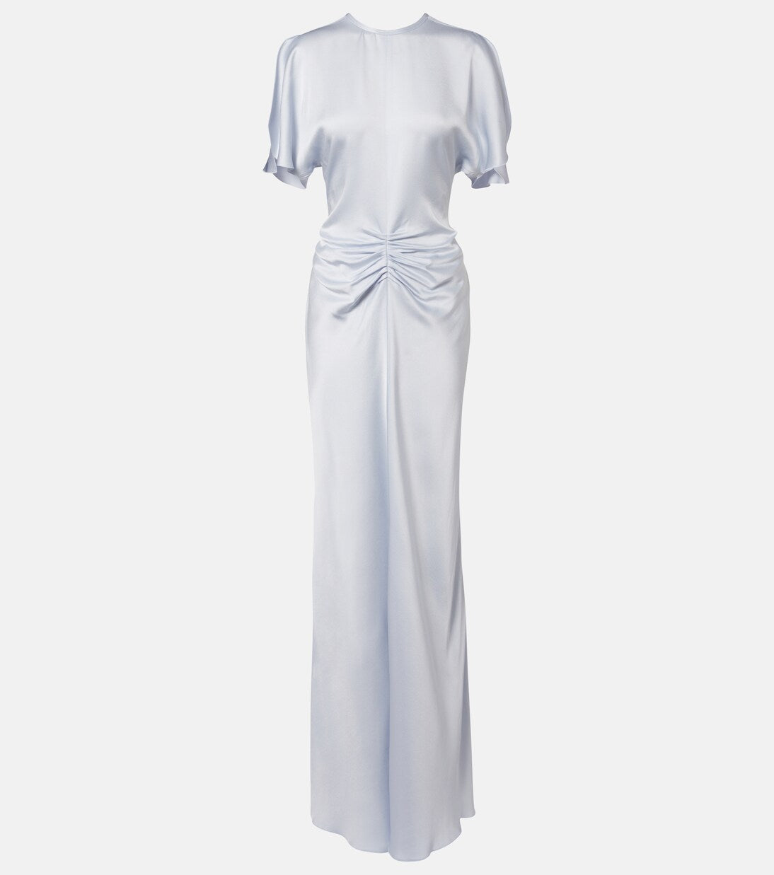 Satin Flutter Sleeve Dress