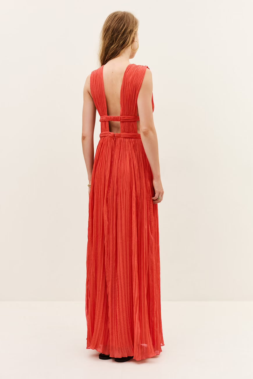 Deep V-Neck Maxi Dress