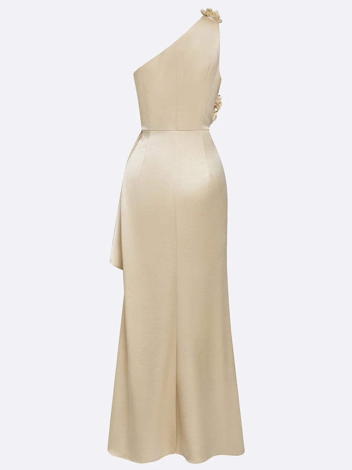 Elegant Satin One-Shoulder Mermaid Evening Maxi Dress