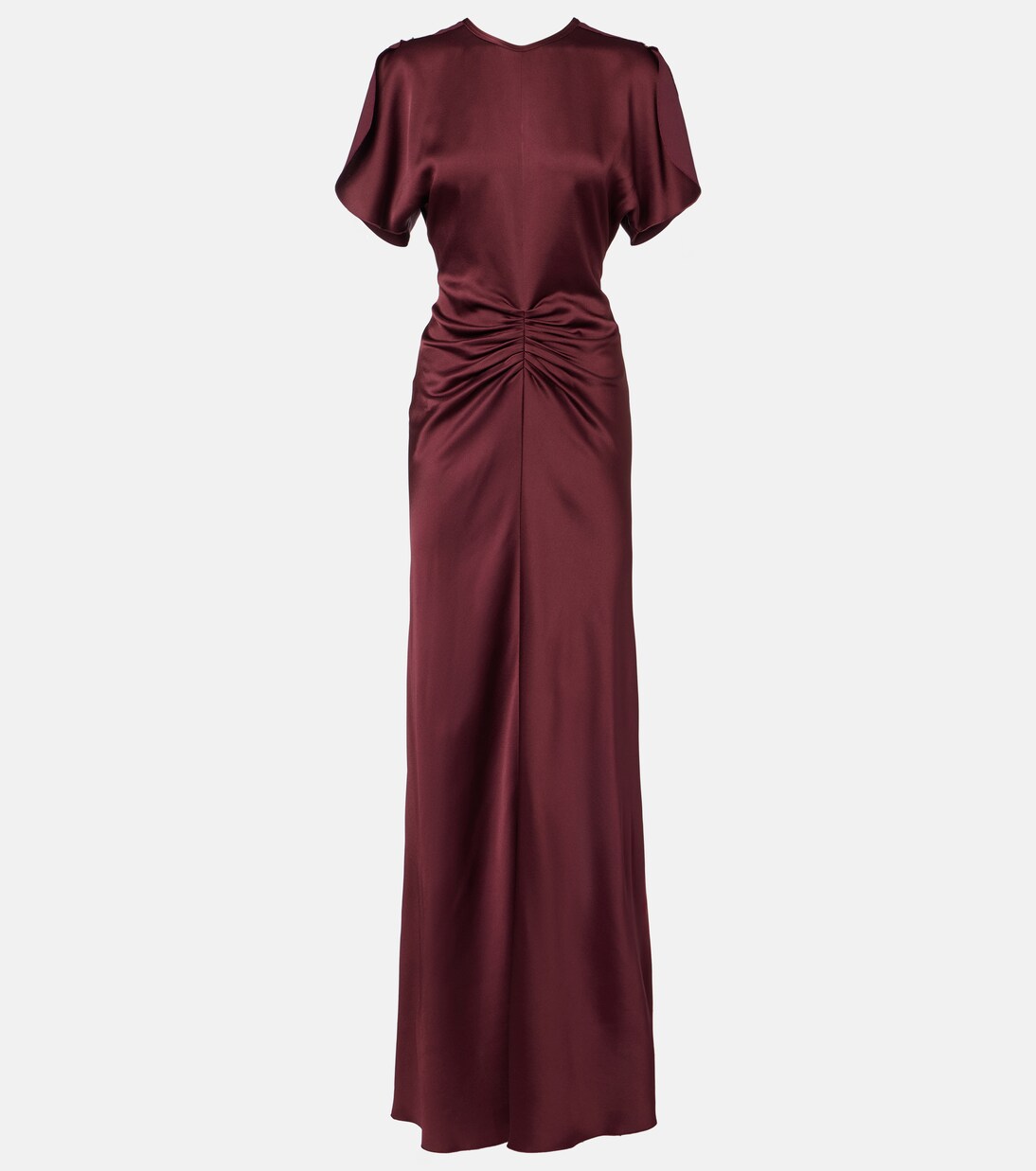 Satin Flutter Sleeve Dress