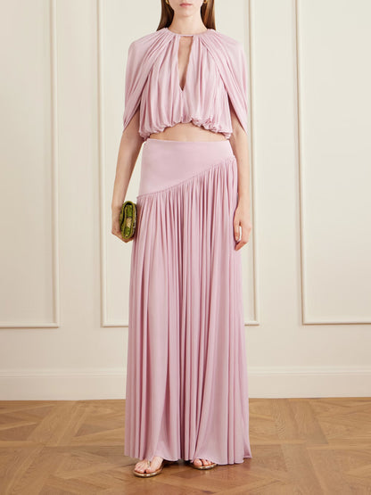 Blush Drape Skirt