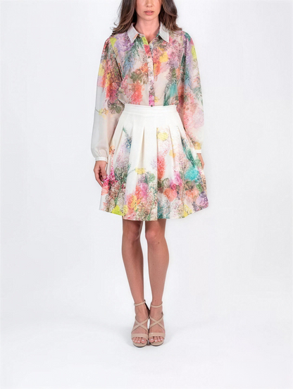 Vibrant Floral Print Two-Piece Set