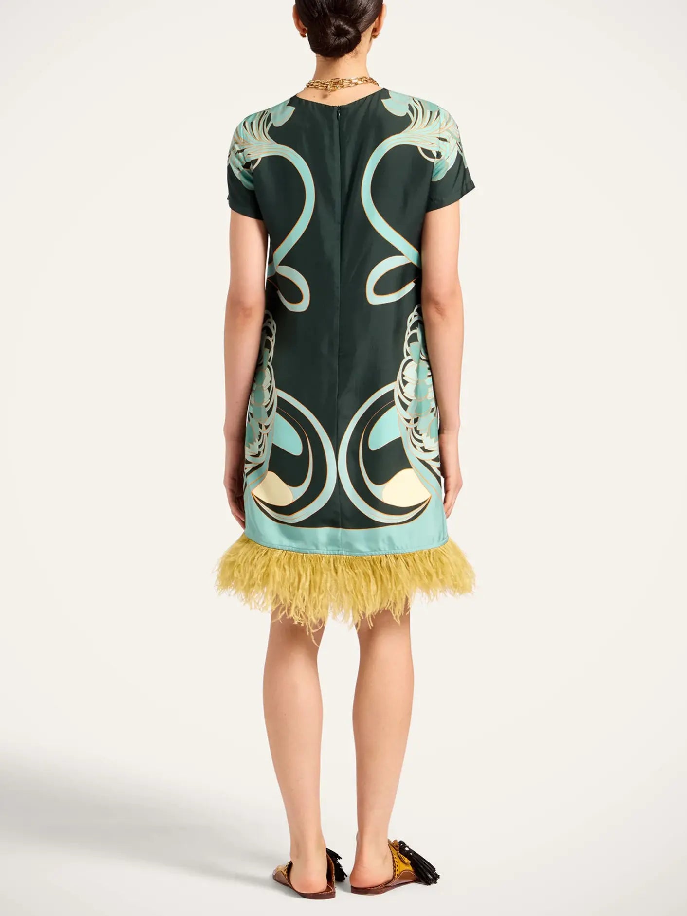 Chic Botanical Print Mini Dress