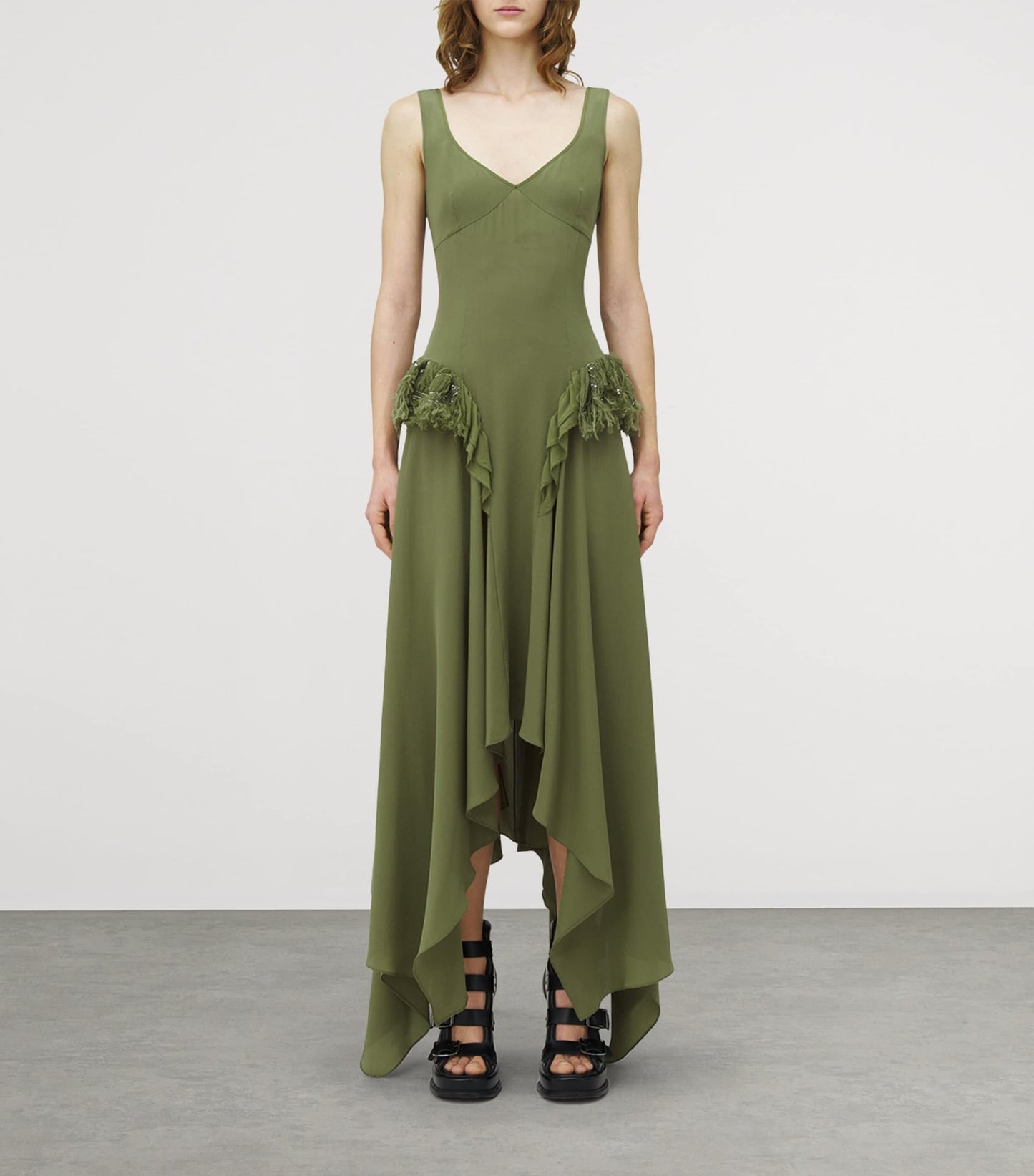 Elegant Asymmetric Maxi Dress